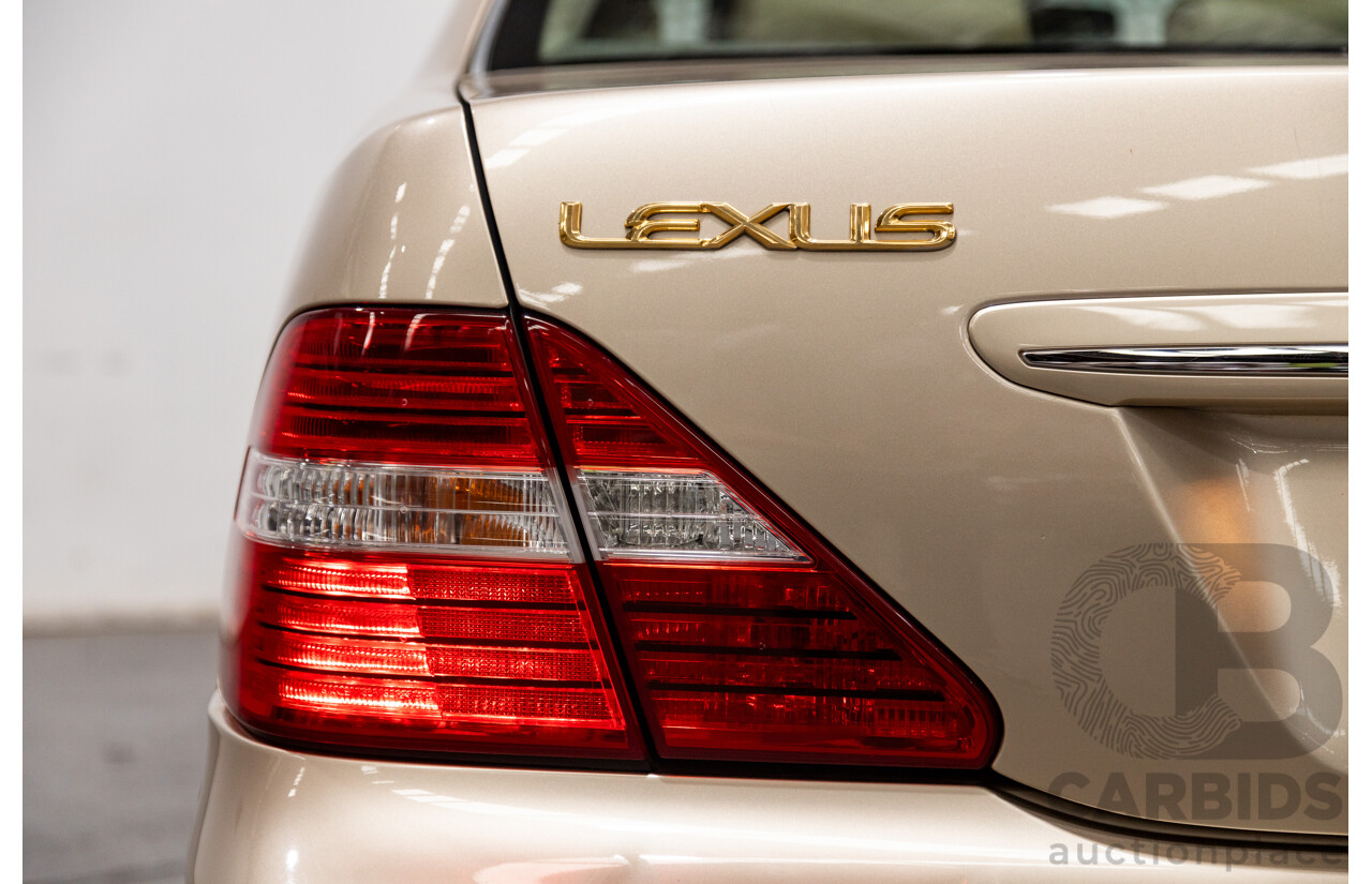 03/2004 Lexus LS430 RWD UCF30R 4d Sedan Sandstone Mica Metallic V8 4.3L