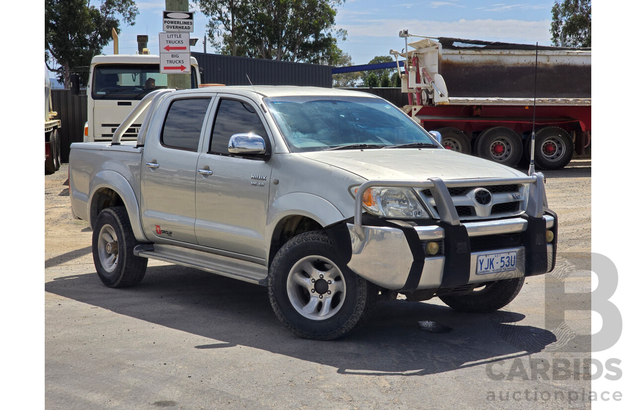 6/2005 Toyota Hilux SR5 (4x4) GGN25R 4d Dual Cab P/Up Silver Metallic V6 4.0L