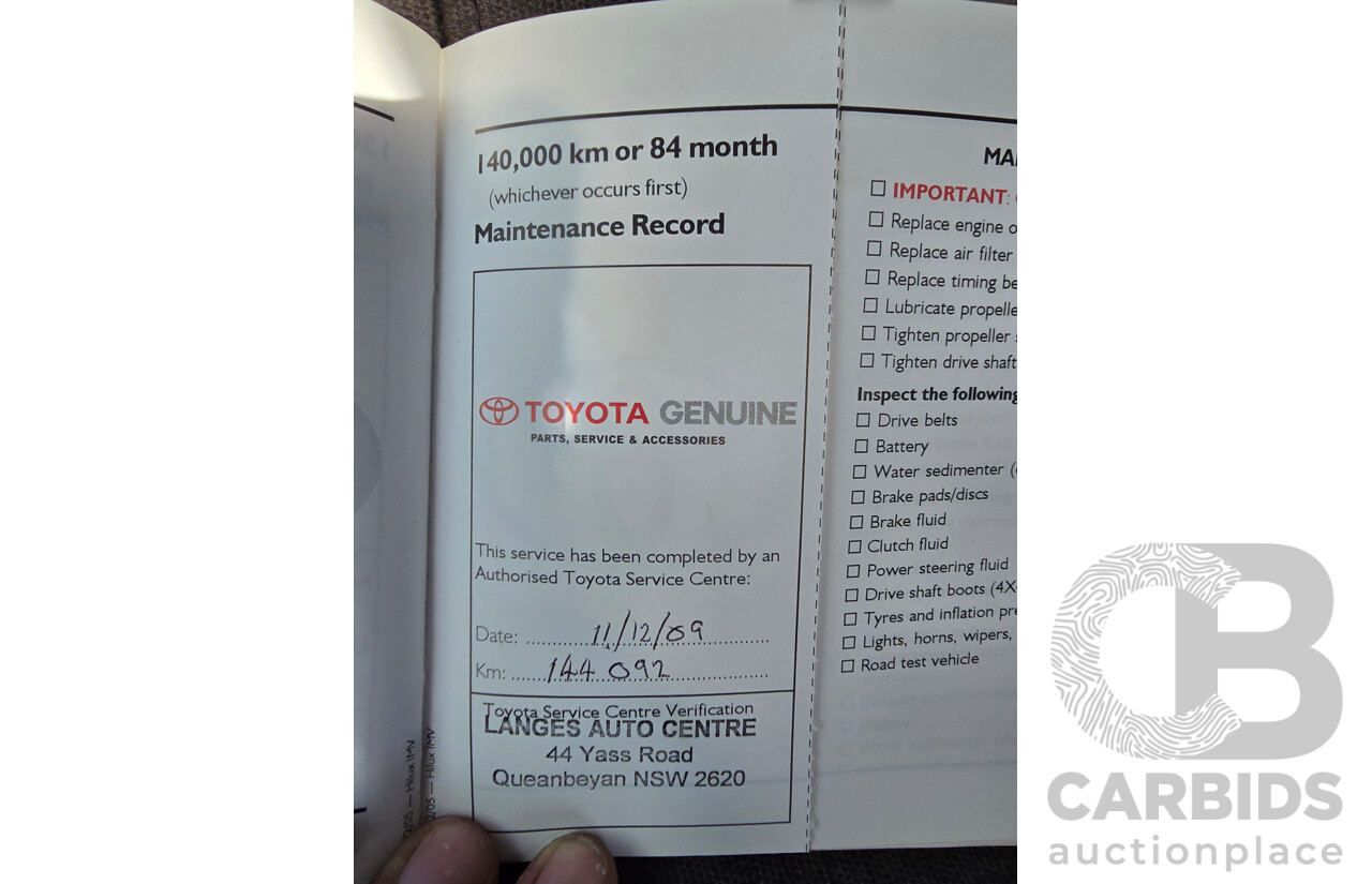 6/2005 Toyota Hilux SR5 (4x4) GGN25R 4d Dual Cab P/Up Silver Metallic V6 4.0L