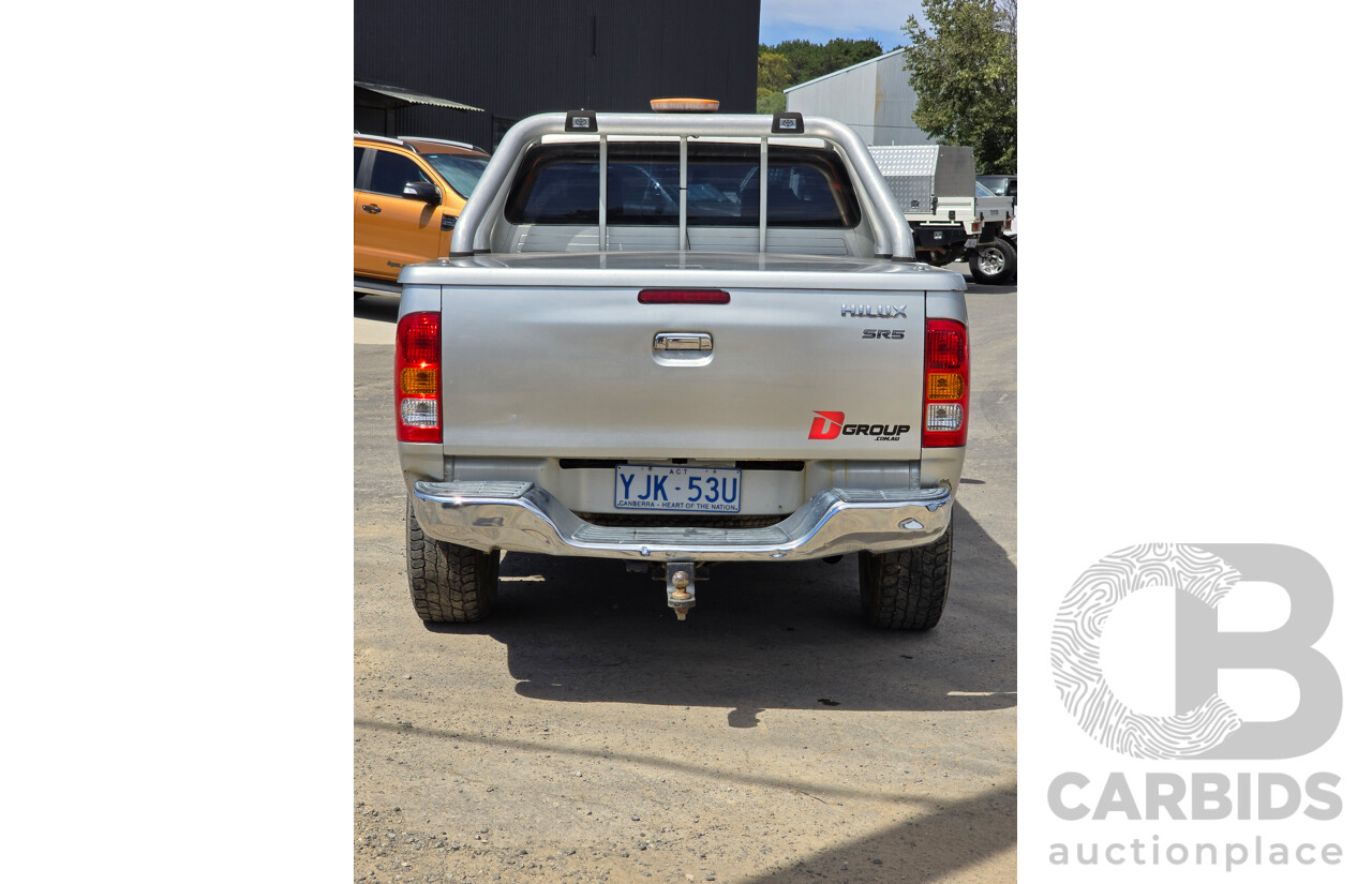 6/2005 Toyota Hilux SR5 (4x4) GGN25R 4d Dual Cab P/Up Silver Metallic V6 4.0L