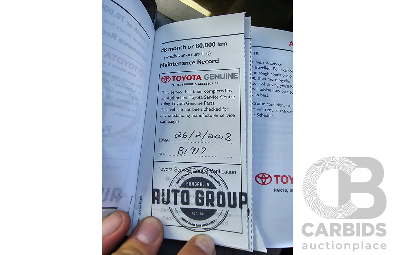 3/2010 Toyota Hiace LWB KDH201R 4d Van White Turbo Diesel 3.0L