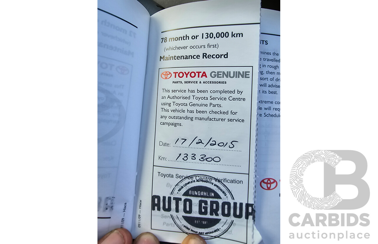 3/2010 Toyota Hiace LWB KDH201R 4d Van White Turbo Diesel 3.0L