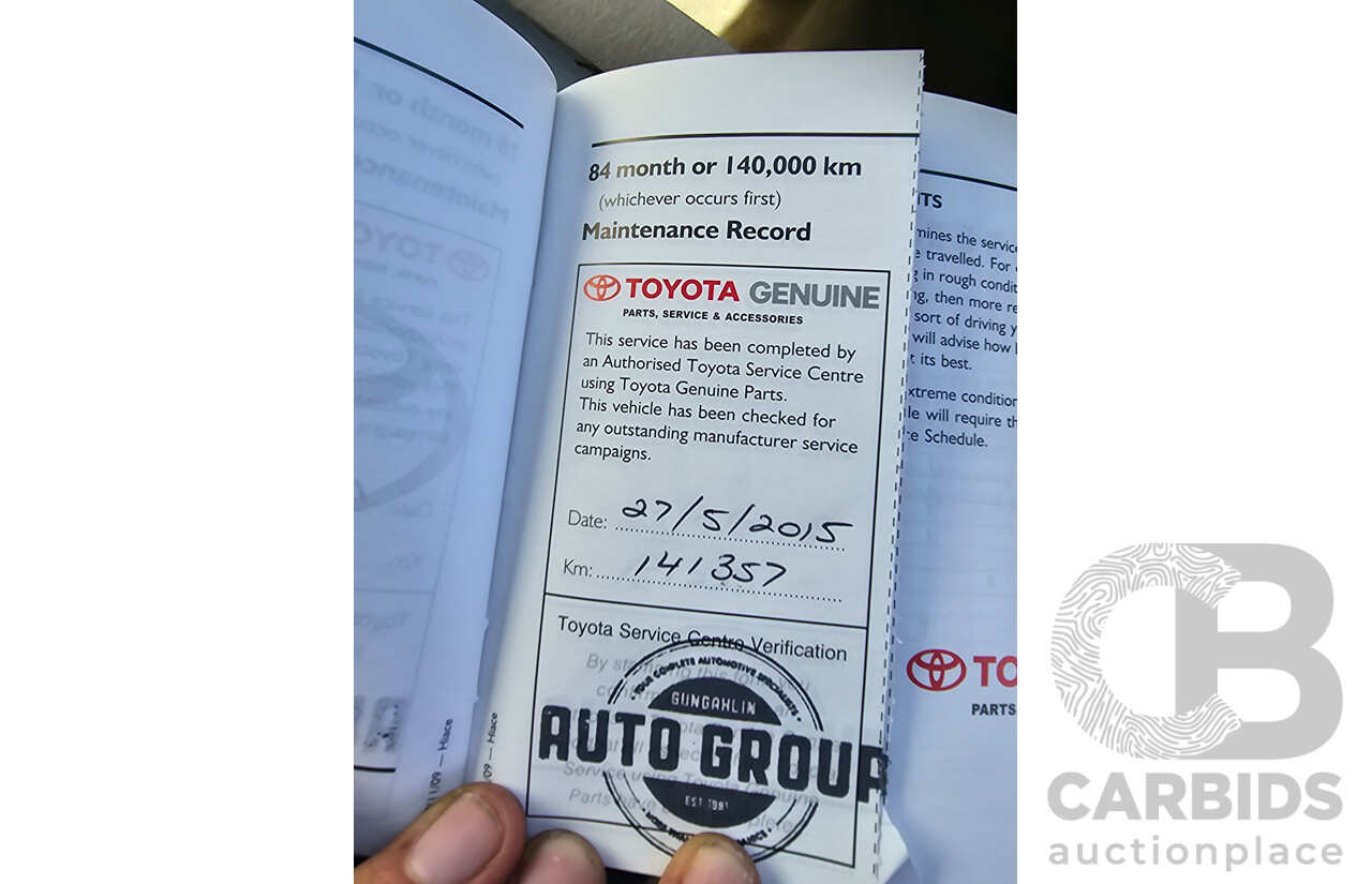 3/2010 Toyota Hiace LWB KDH201R 4d Van White Turbo Diesel 3.0L