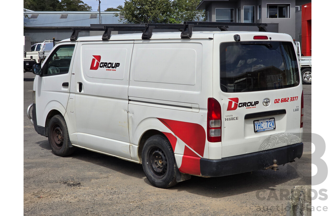 3/2010 Toyota Hiace LWB KDH201R 4d Van White Turbo Diesel 3.0L