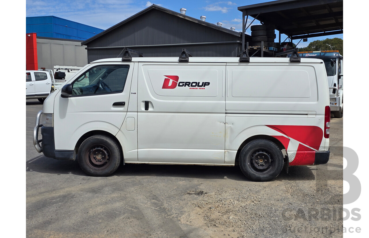 3/2010 Toyota Hiace LWB KDH201R 4d Van White Turbo Diesel 3.0L