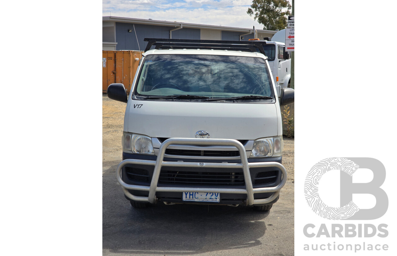 3/2010 Toyota Hiace LWB KDH201R 4d Van White Turbo Diesel 3.0L