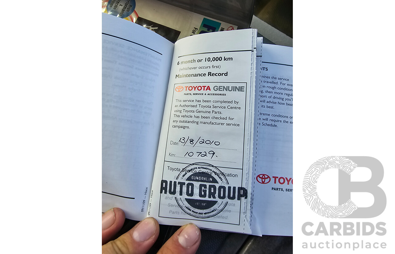 3/2010 Toyota Hiace LWB KDH201R 4d Van White Turbo Diesel 3.0L