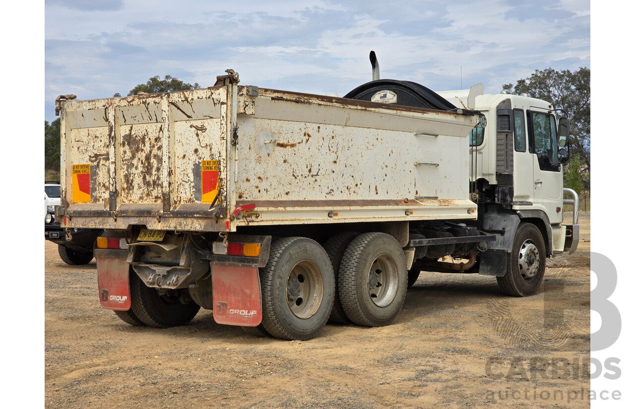 10/1997 Hino FS1K Series 6x4 Tipper Truck 2d Cab Chassis White Turbo Diesel