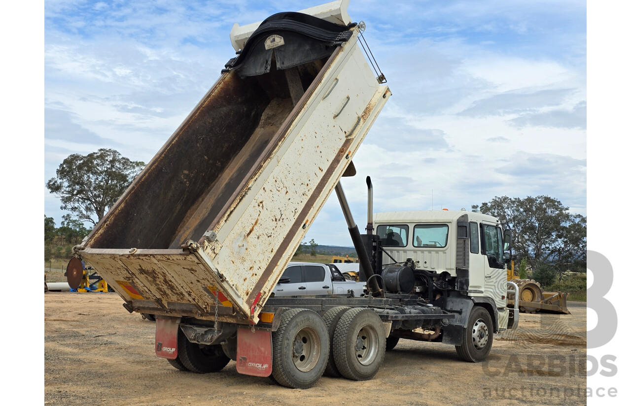 10/1997 Hino FS1K Series 6x4 Tipper Truck 2d Cab Chassis White Turbo Diesel