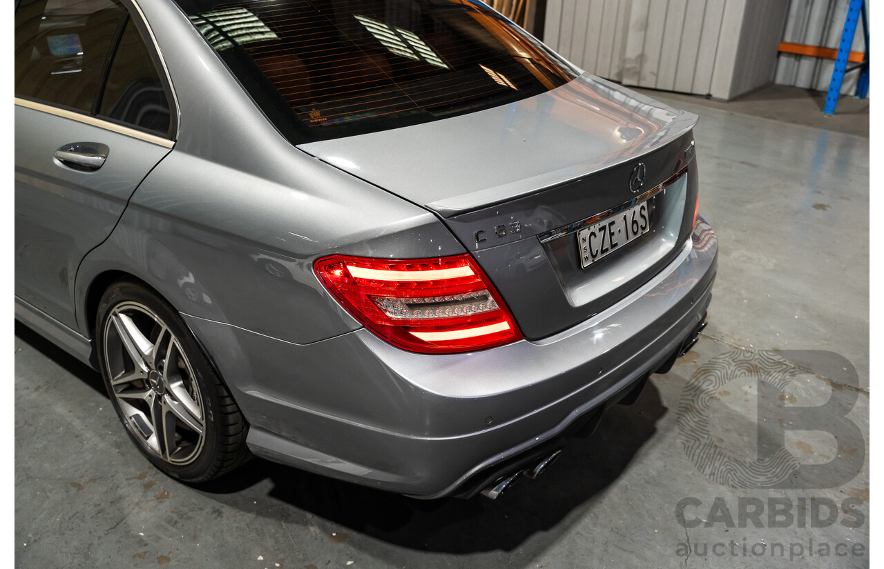 11/2011 Mercedes-Benz C63 AMG W204 MY11 4d Sedan Palladium Silver Metallic V8 6.2L