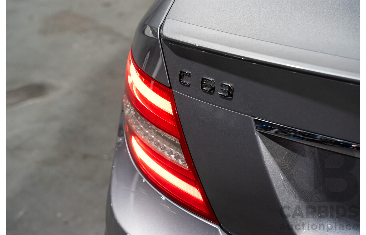 11/2011 Mercedes-Benz C63 AMG W204 MY11 4d Sedan Palladium Silver Metallic V8 6.2L