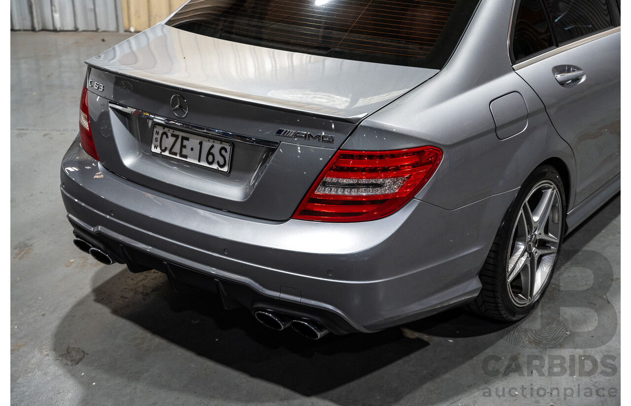 11/2011 Mercedes-Benz C63 AMG W204 MY11 4d Sedan Palladium Silver Metallic V8 6.2L