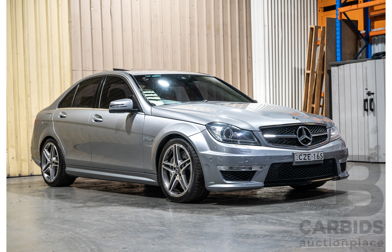 11/2011 Mercedes-Benz C63 AMG W204 MY11 4d Sedan Palladium Silver Metallic V8 6.2L