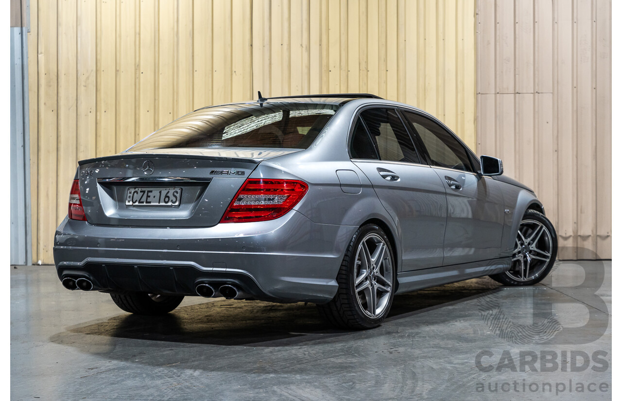 11/2011 Mercedes-Benz C63 AMG W204 MY11 4d Sedan Palladium Silver Metallic V8 6.2L