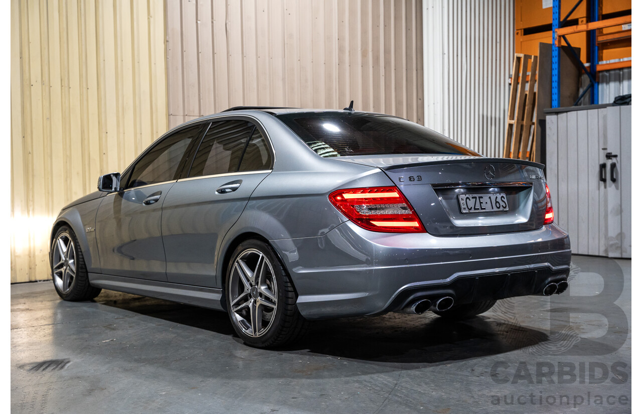11/2011 Mercedes-Benz C63 AMG W204 MY11 4d Sedan Palladium Silver Metallic V8 6.2L