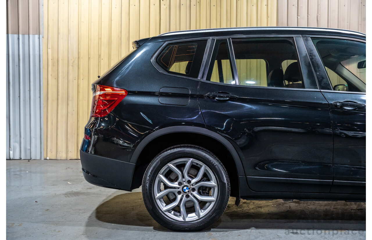 12/2011 BMW X3 Xdrive 20d (AWD) F25 4d Wagon Metallic Black Turbo Diesel 2.0L