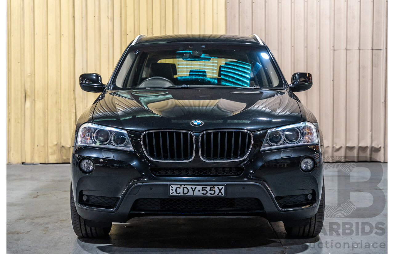 12/2011 BMW X3 Xdrive 20d (AWD) F25 4d Wagon Metallic Black Turbo Diesel 2.0L