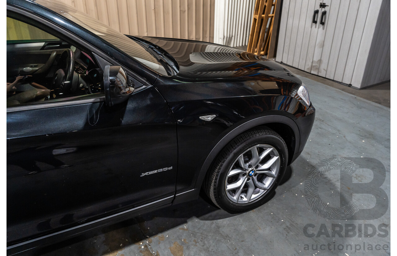 12/2011 BMW X3 Xdrive 20d (AWD) F25 4d Wagon Metallic Black Turbo Diesel 2.0L