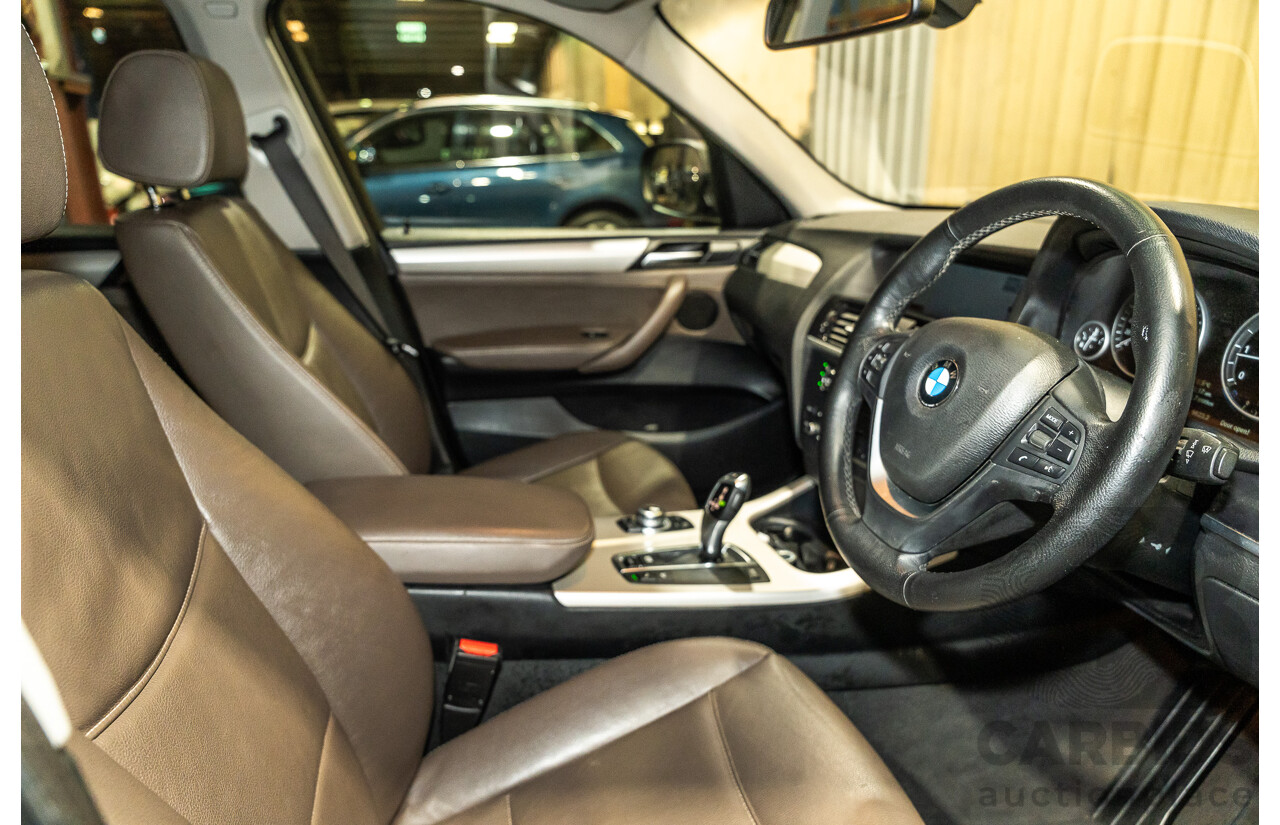 12/2011 BMW X3 Xdrive 20d (AWD) F25 4d Wagon Metallic Black Turbo Diesel 2.0L