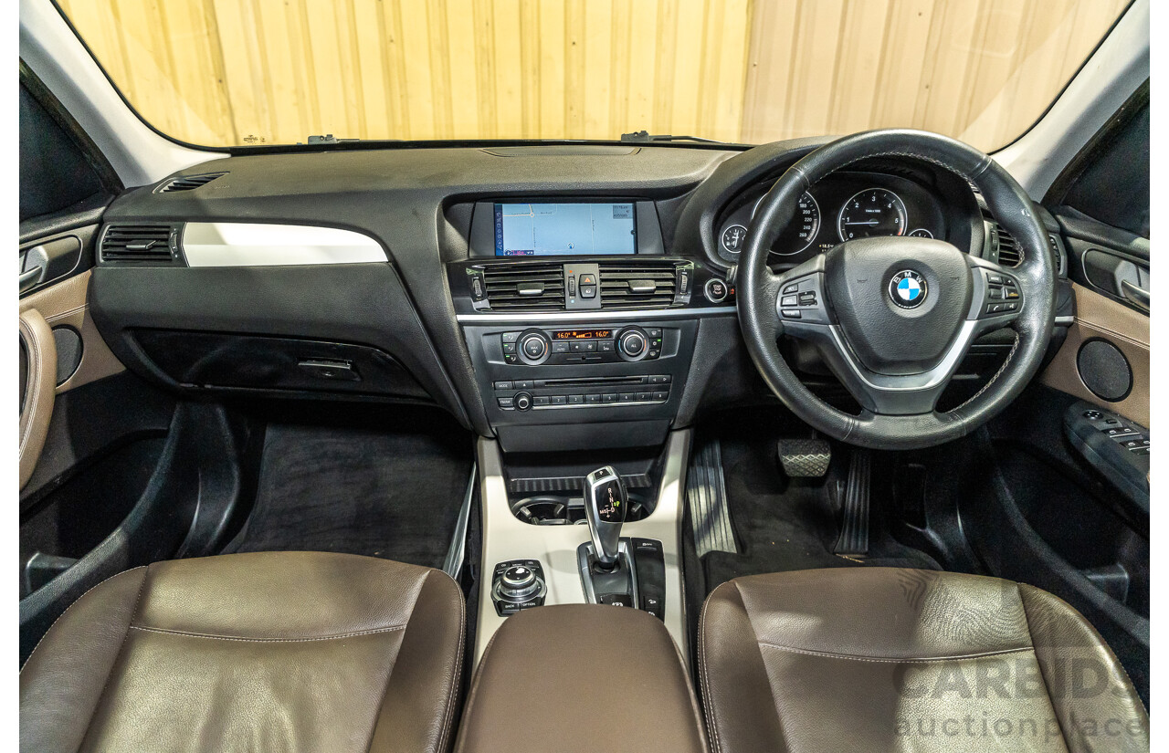 12/2011 BMW X3 Xdrive 20d (AWD) F25 4d Wagon Metallic Black Turbo Diesel 2.0L