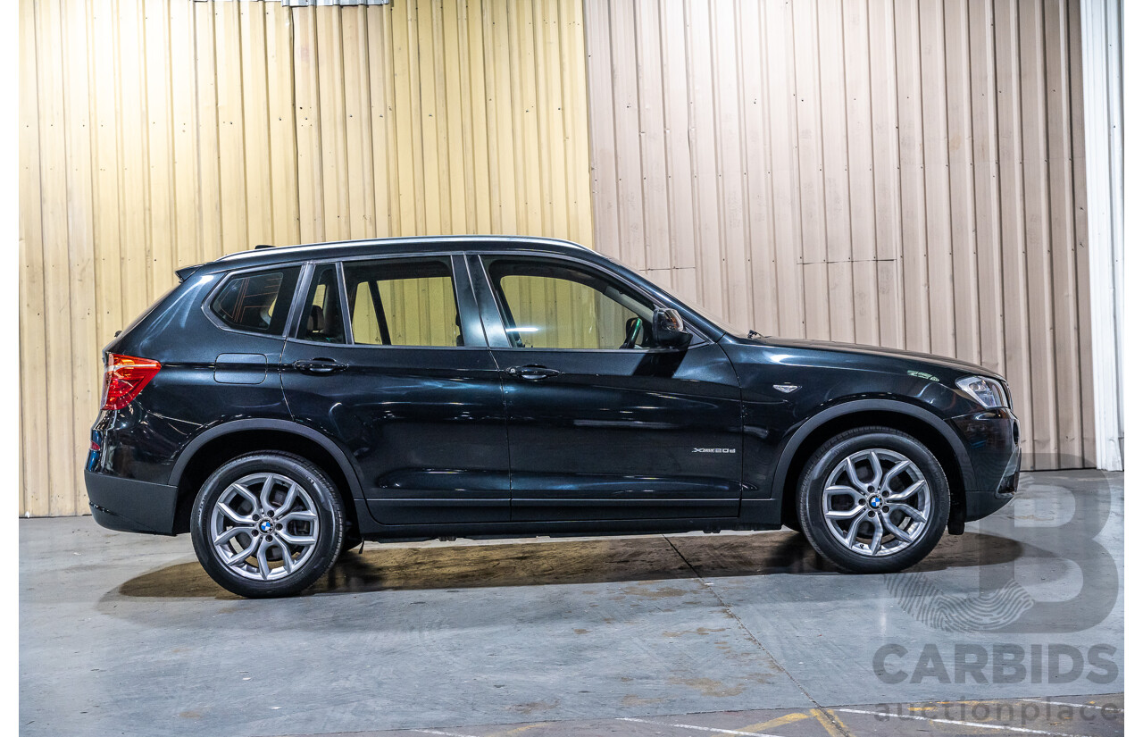 12/2011 BMW X3 Xdrive 20d (AWD) F25 4d Wagon Metallic Black Turbo Diesel 2.0L