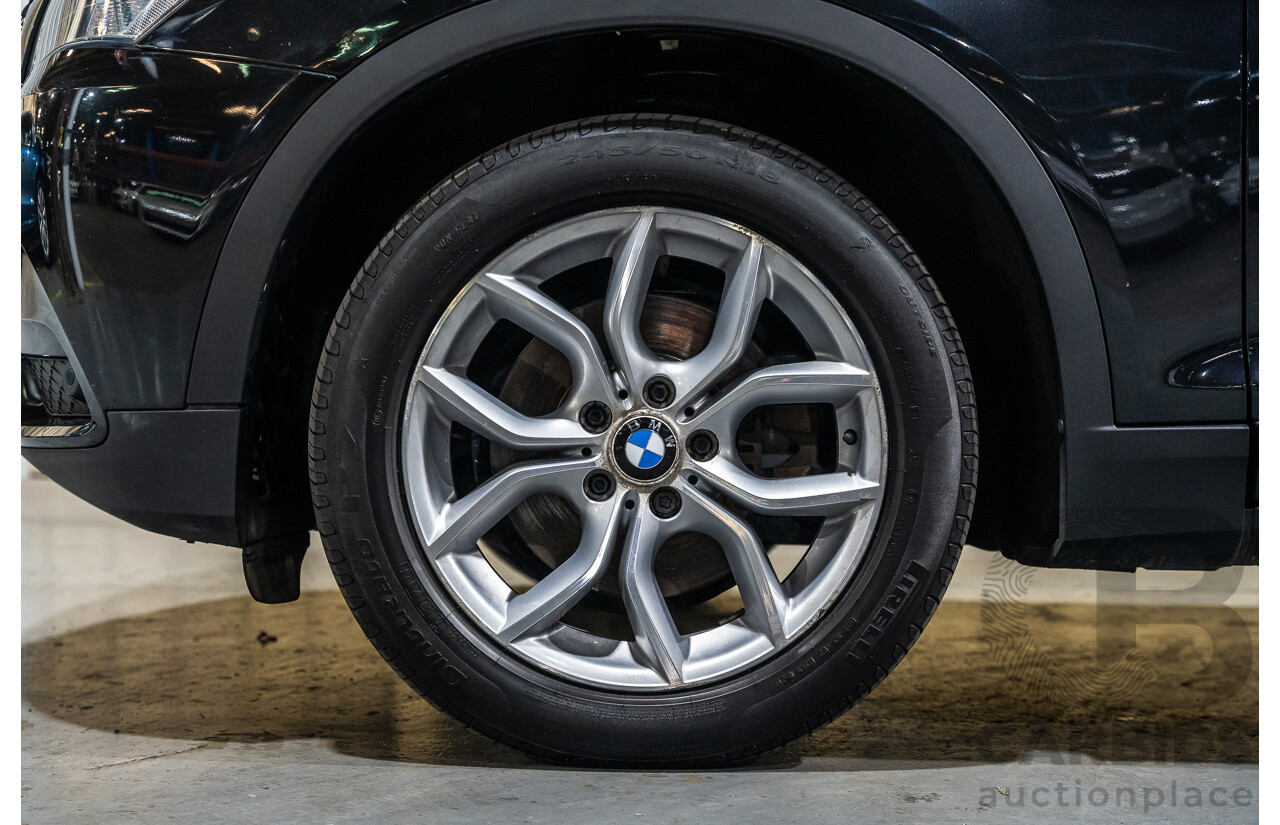 12/2011 BMW X3 Xdrive 20d (AWD) F25 4d Wagon Metallic Black Turbo Diesel 2.0L