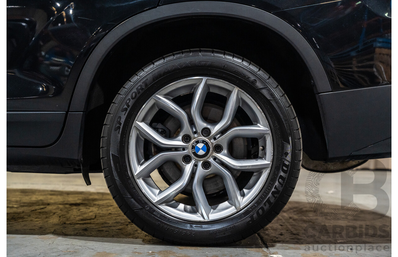 12/2011 BMW X3 Xdrive 20d (AWD) F25 4d Wagon Metallic Black Turbo Diesel 2.0L
