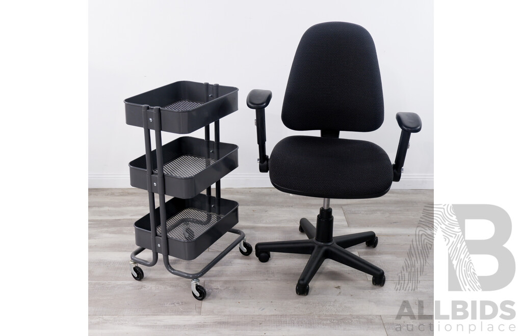 IKEA Raskog Trolley and an Office Chair