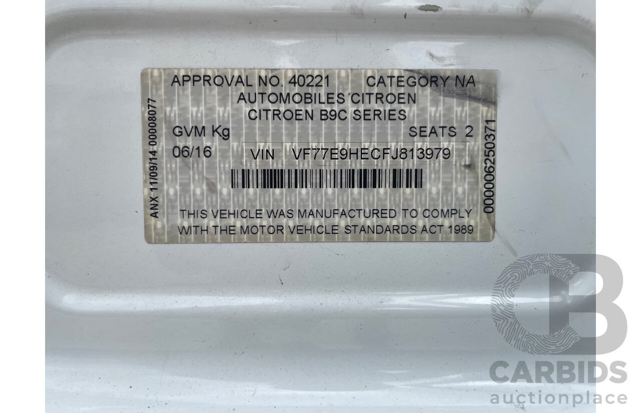 06/2016 Citroen Berlingo 1.6 HDI LONG FWD B9C MY16 Van White 1.6L