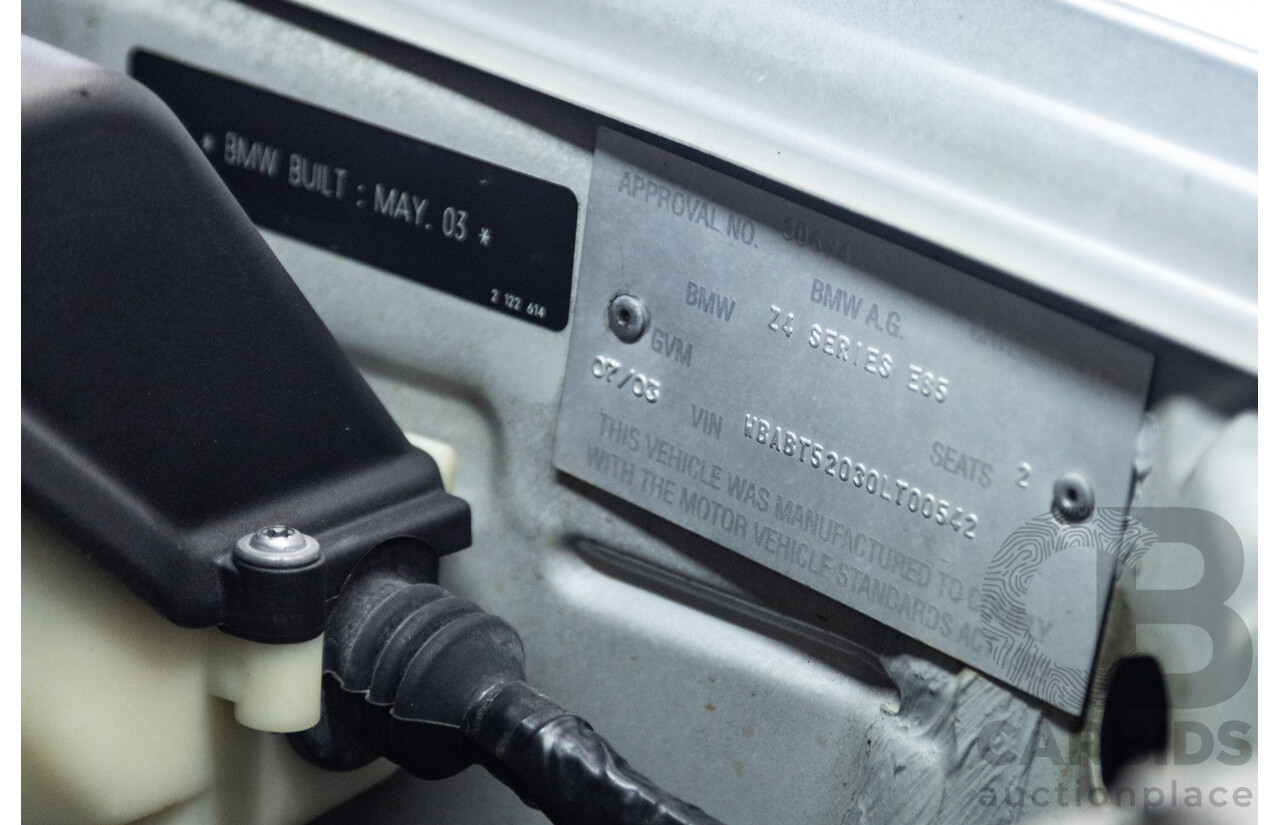 07/2003 BMW Z4 3.0i E85 2D Roadster Titan Silver Metallic 3.0L