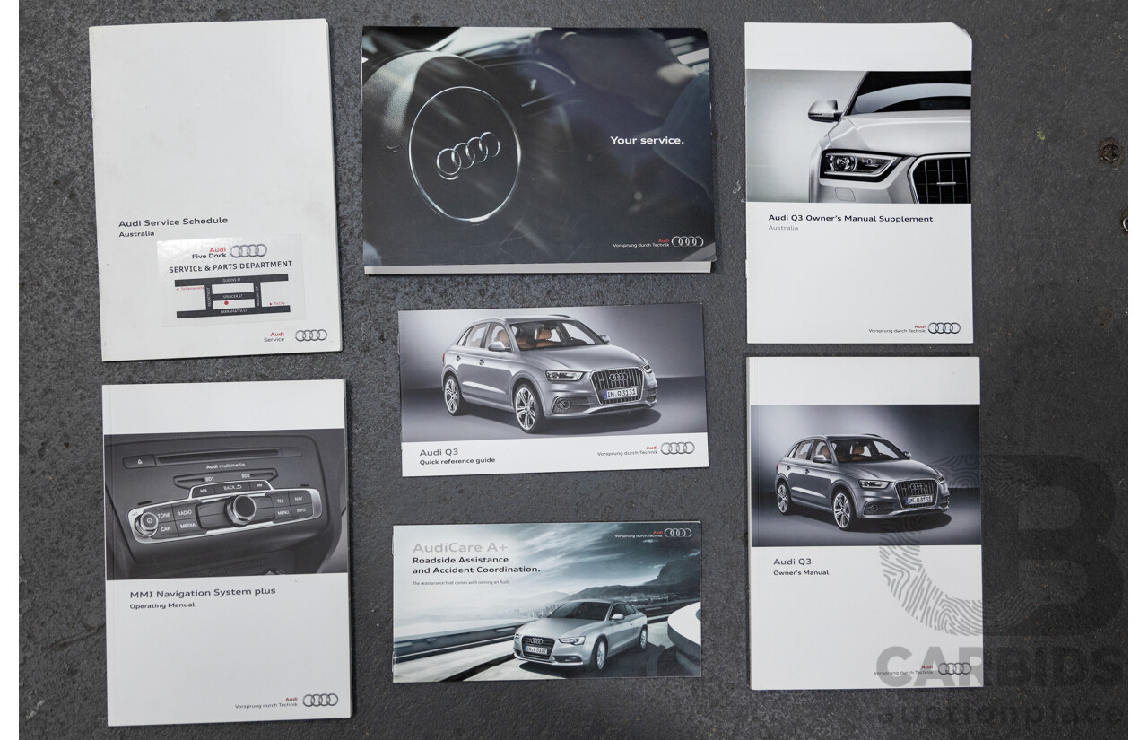 09/2012 Audi Q3 2.0 TFSI Quattro (AWD) 8U 4D Wagon Black Turbo 2.0L