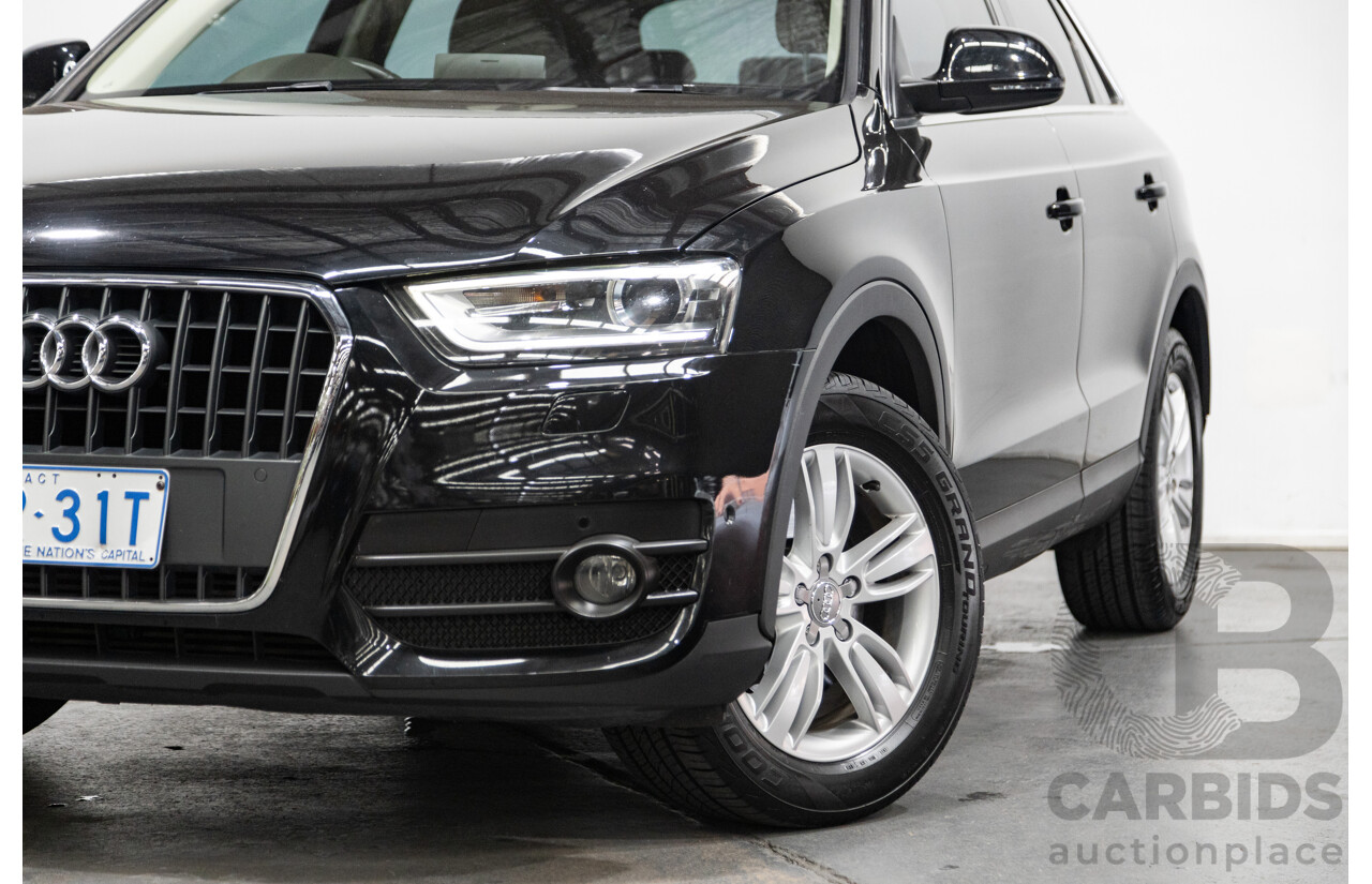 09/2012 Audi Q3 2.0 TFSI Quattro (AWD) 8U 4D Wagon Black Turbo 2.0L