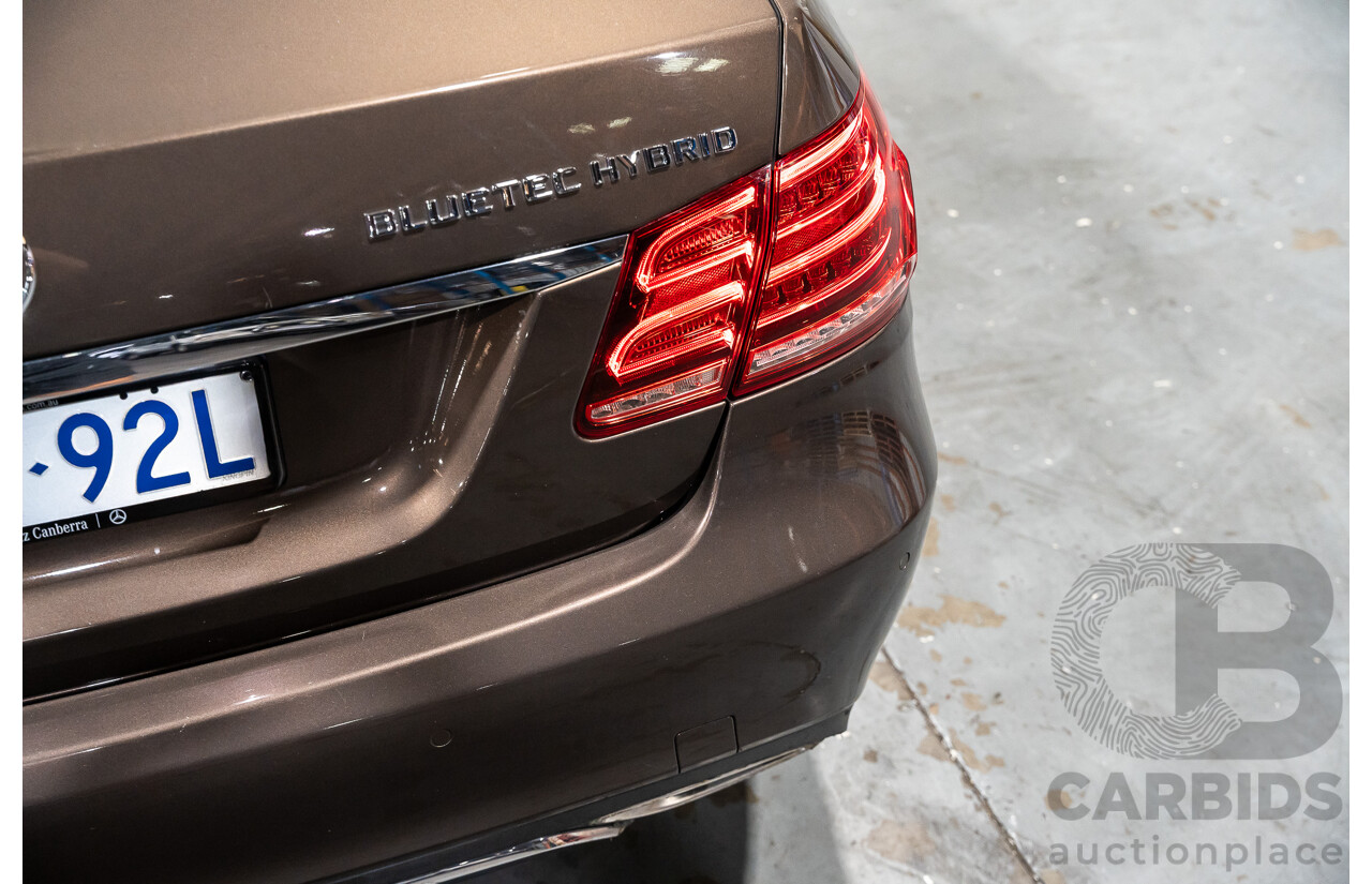 9/2013 Mercedes Benz E300 Bluetec Hybrid 212 MY13 4d Sedan Dolomite Brown Metallic Turbo Diesel 2.1L - Hybrid