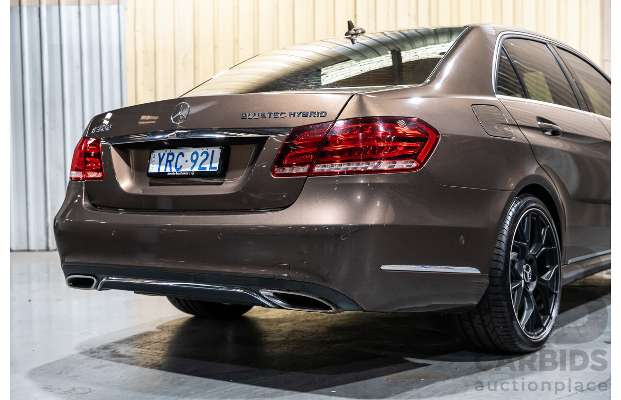 9/2013 Mercedes Benz E300 Bluetec Hybrid 212 MY13 4d Sedan Dolomite Brown Metallic Turbo Diesel 2.1L - Hybrid