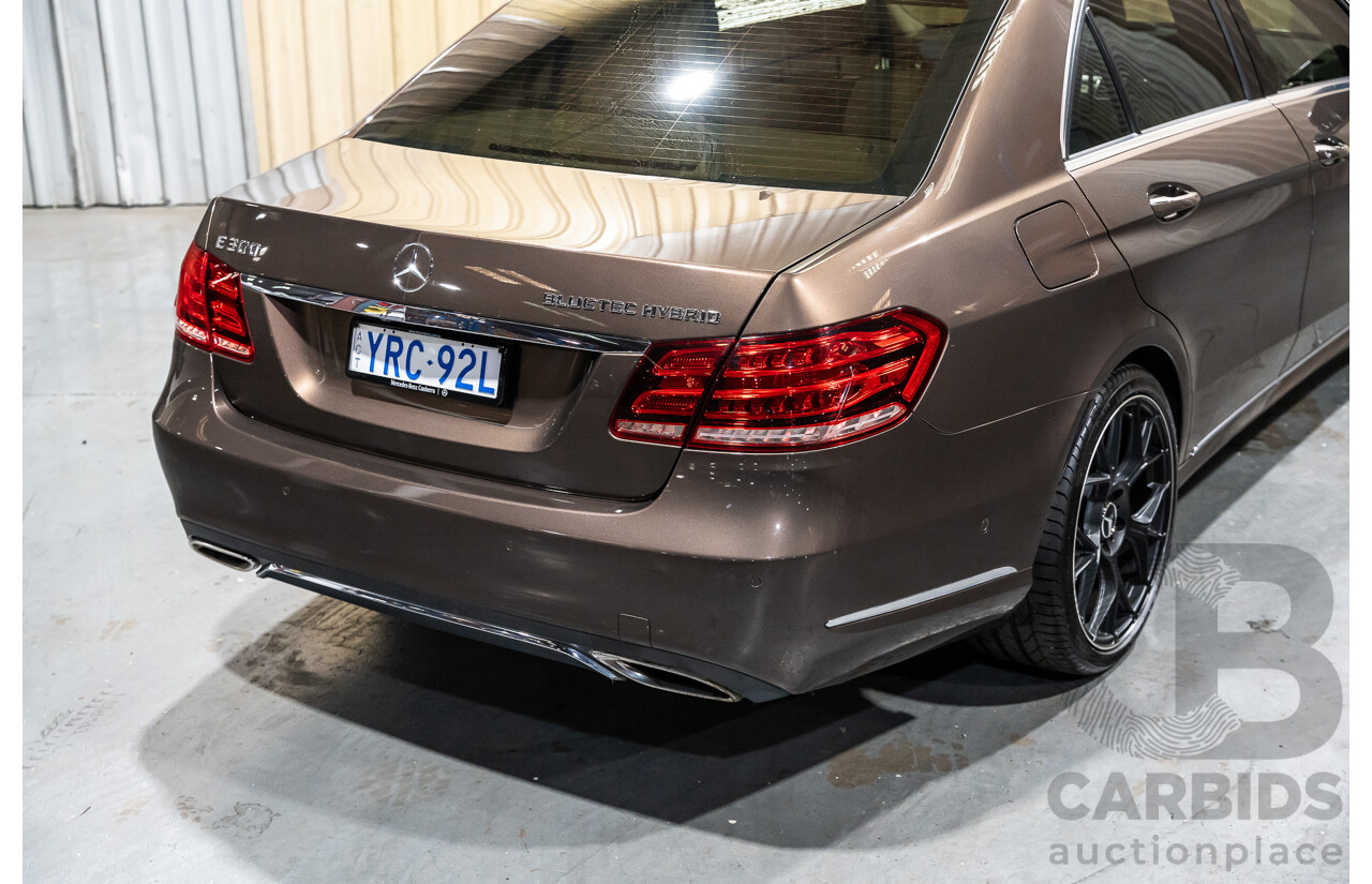 9/2013 Mercedes Benz E300 Bluetec Hybrid 212 MY13 4d Sedan Dolomite Brown Metallic Turbo Diesel 2.1L - Hybrid