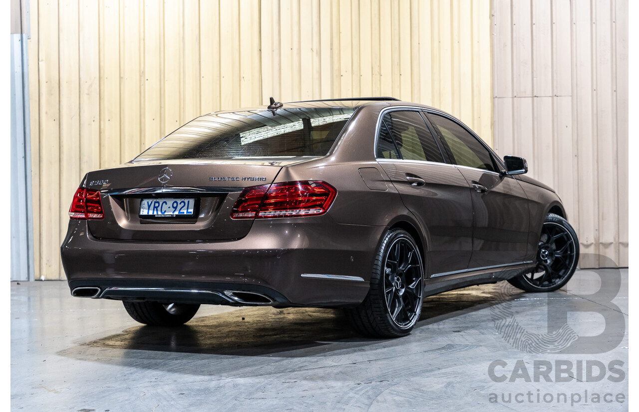 9/2013 Mercedes Benz E300 Bluetec Hybrid 212 MY13 4d Sedan Dolomite Brown Metallic Turbo Diesel 2.1L - Hybrid