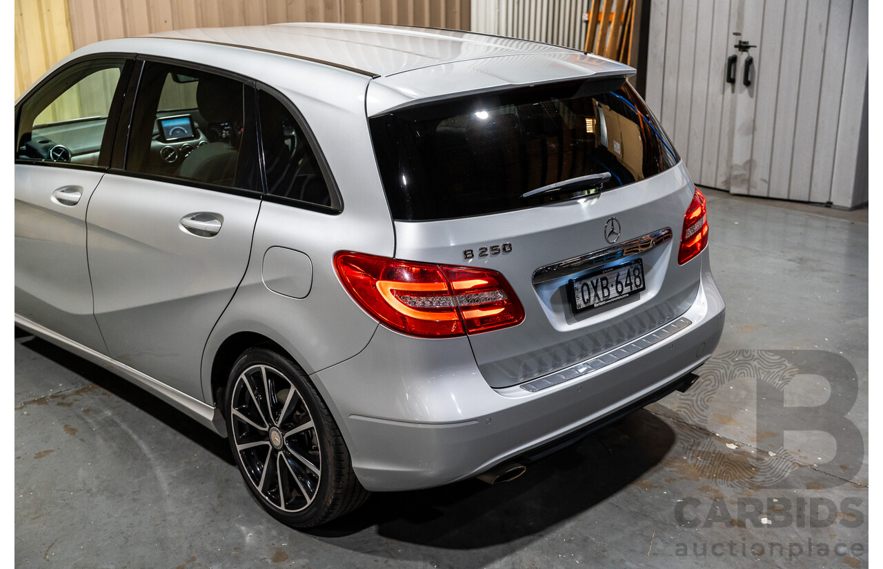12/2012 Mercedes Benz B250 BE 246 MY13 5d Hatchback Polar Silver Metallic Turbo 2.0L