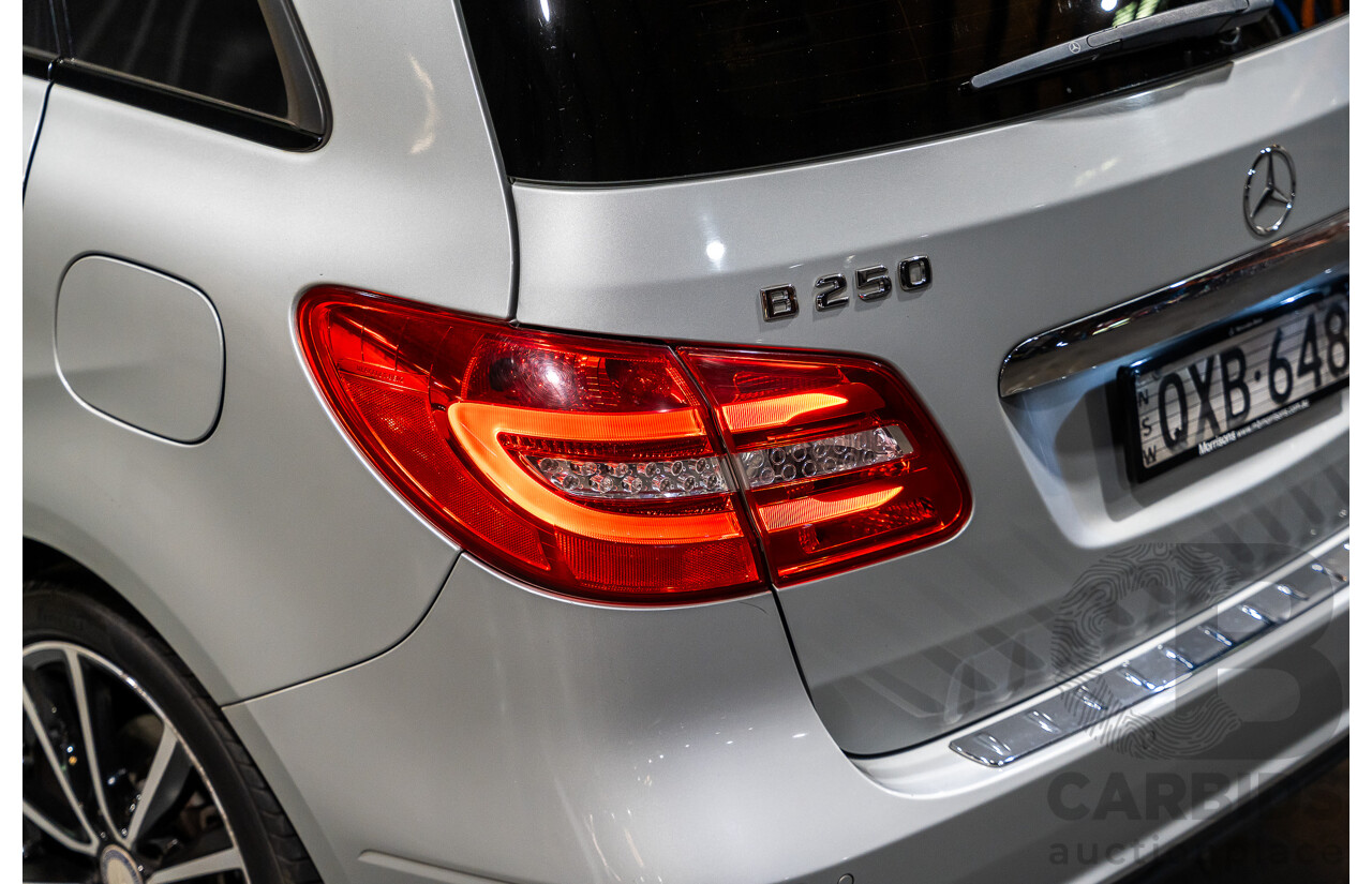 12/2012 Mercedes Benz B250 BE 246 MY13 5d Hatchback Polar Silver Metallic Turbo 2.0L