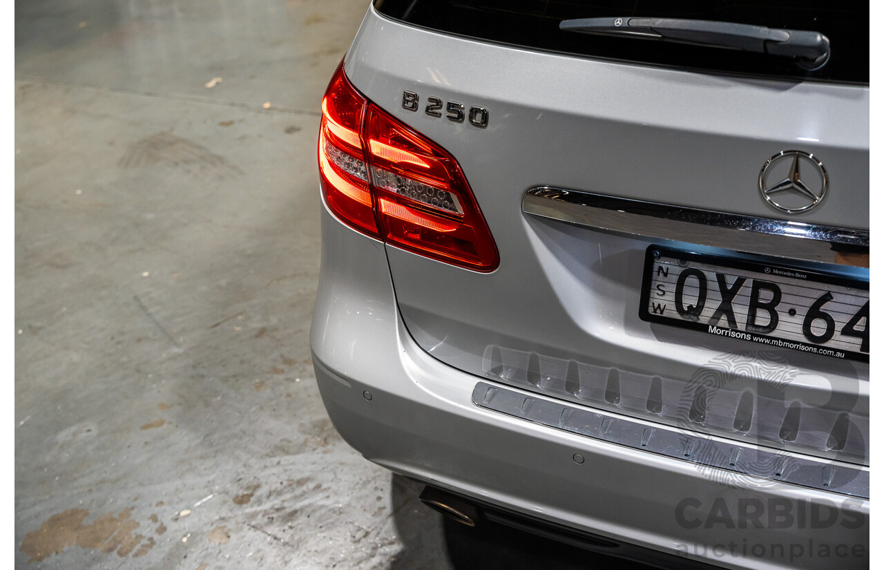 12/2012 Mercedes Benz B250 BE 246 MY13 5d Hatchback Polar Silver Metallic Turbo 2.0L
