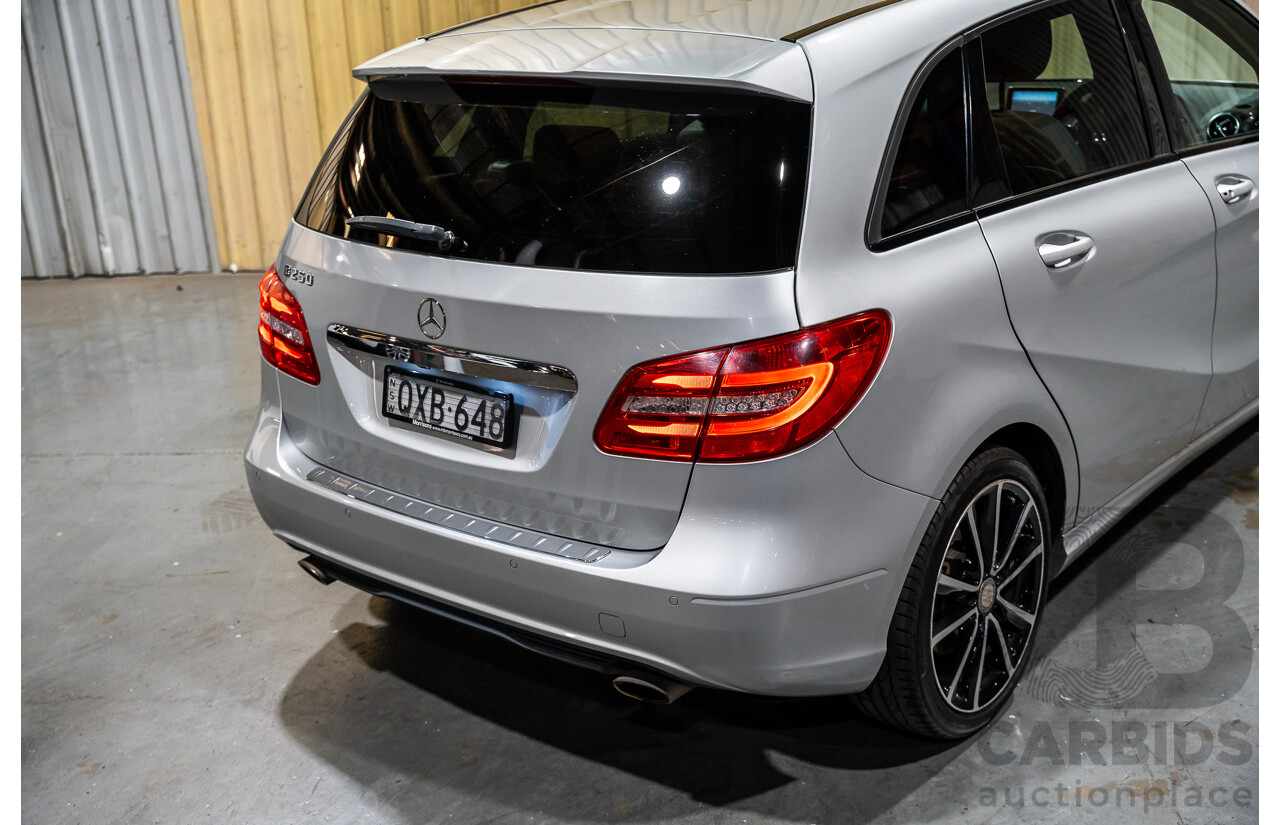 12/2012 Mercedes Benz B250 BE 246 MY13 5d Hatchback Polar Silver Metallic Turbo 2.0L