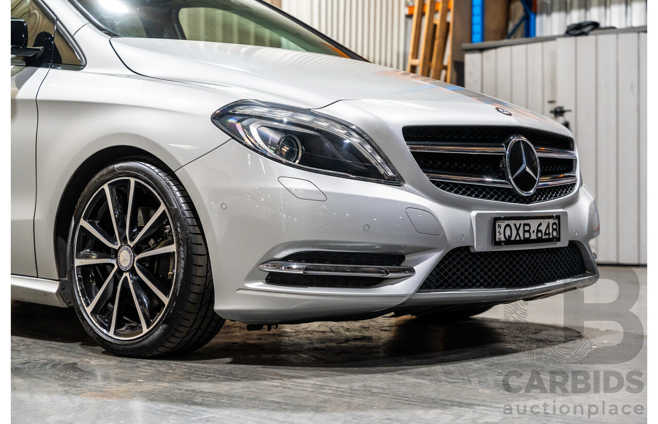 12/2012 Mercedes Benz B250 BE 246 MY13 5d Hatchback Polar Silver Metallic Turbo 2.0L