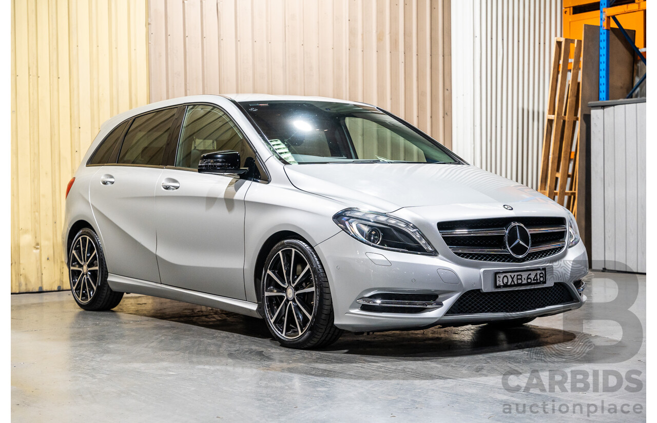 12/2012 Mercedes Benz B250 BE 246 MY13 5d Hatchback Polar Silver Metallic Turbo 2.0L