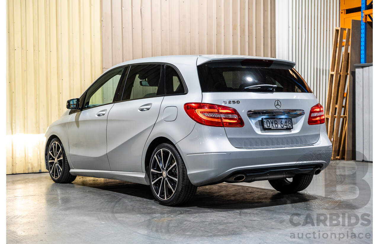 12/2012 Mercedes Benz B250 BE 246 MY13 5d Hatchback Polar Silver Metallic Turbo 2.0L