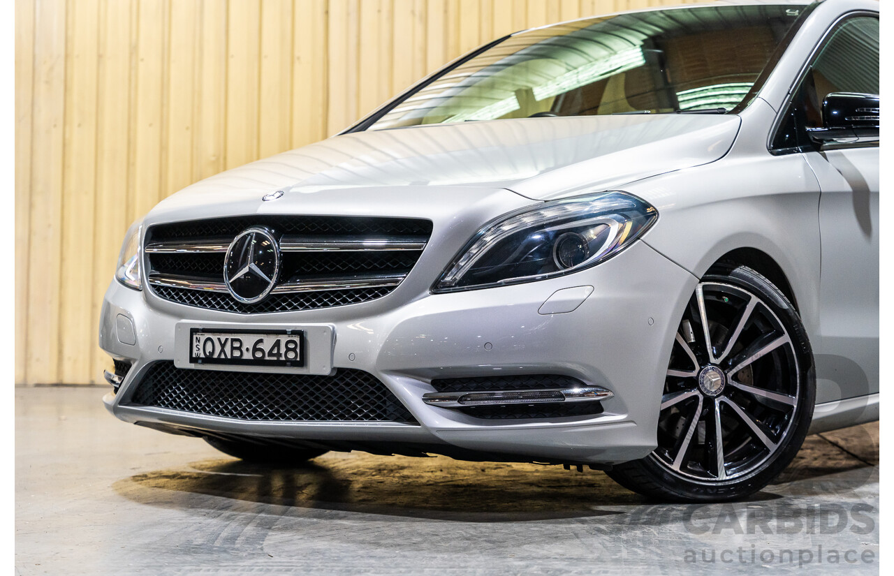 12/2012 Mercedes Benz B250 BE 246 MY13 5d Hatchback Polar Silver Metallic Turbo 2.0L
