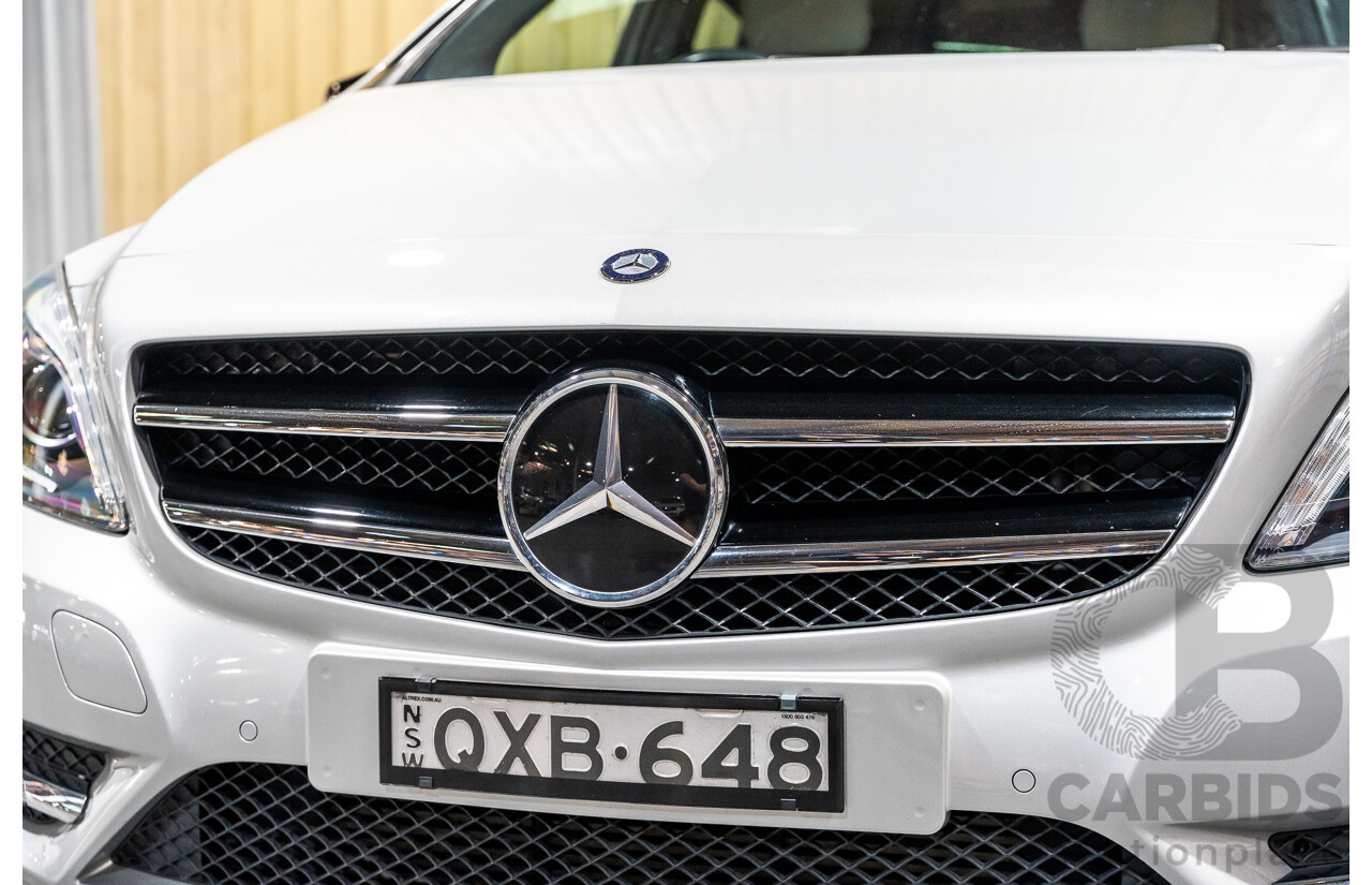 12/2012 Mercedes Benz B250 BE 246 MY13 5d Hatchback Polar Silver Metallic Turbo 2.0L