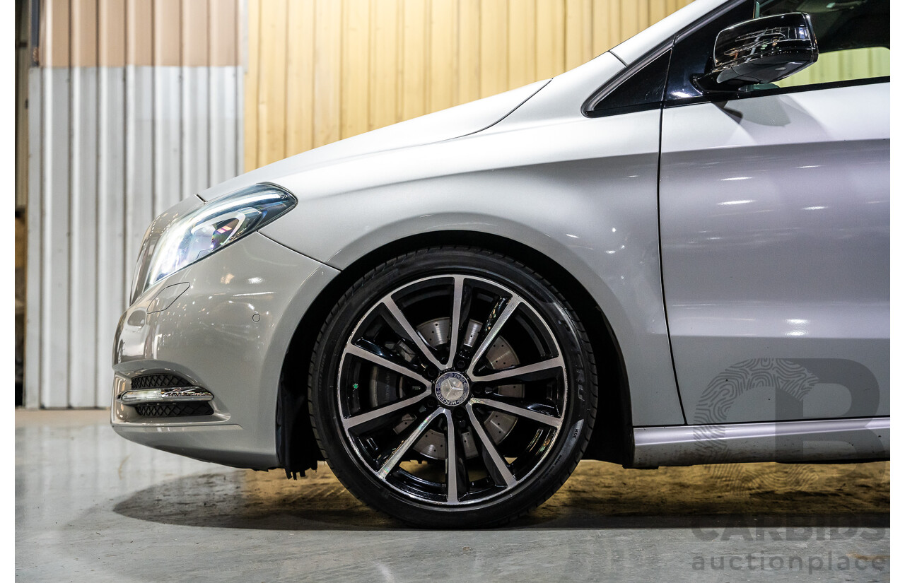 12/2012 Mercedes Benz B250 BE 246 MY13 5d Hatchback Polar Silver Metallic Turbo 2.0L