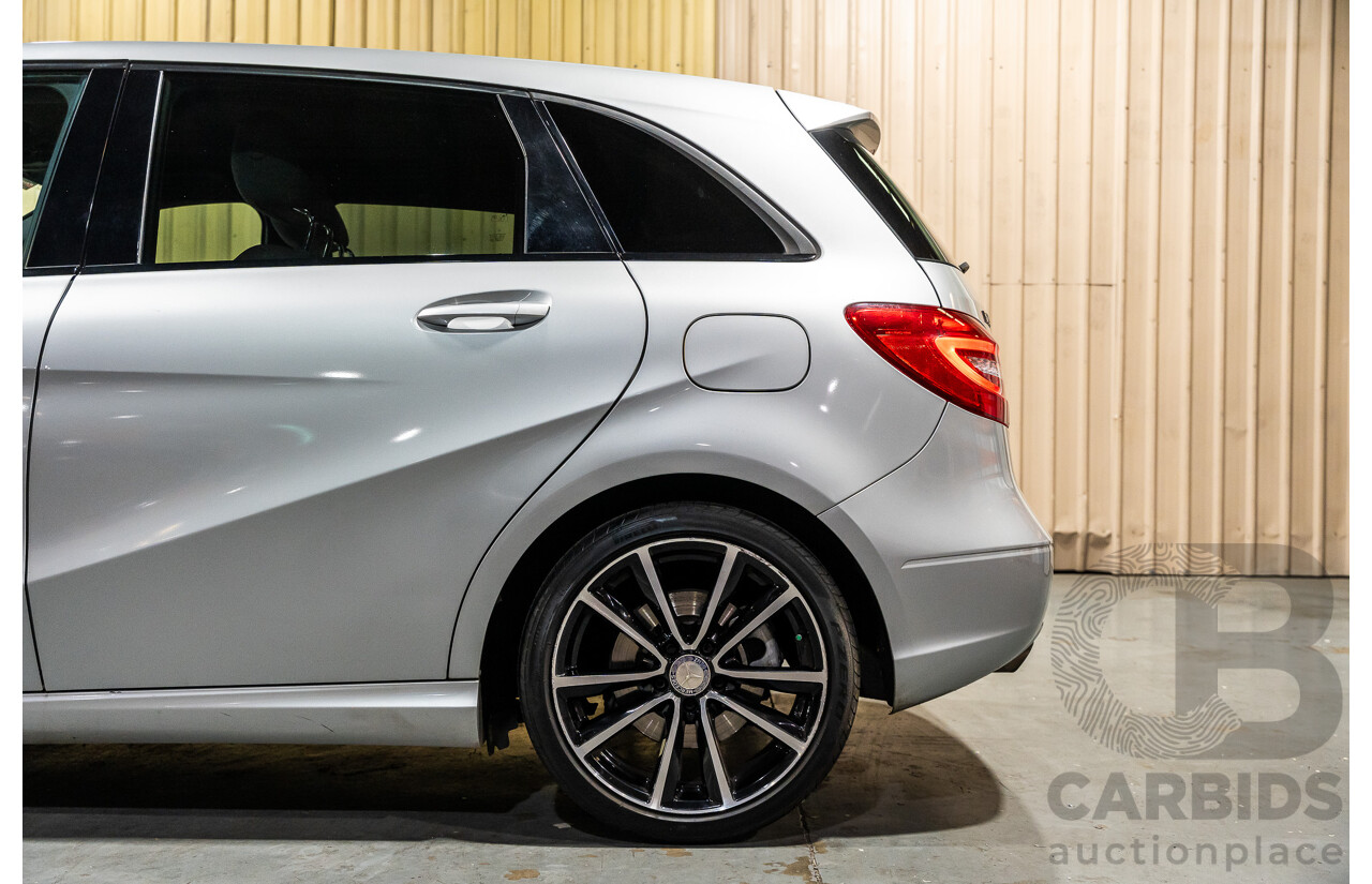 12/2012 Mercedes Benz B250 BE 246 MY13 5d Hatchback Polar Silver Metallic Turbo 2.0L