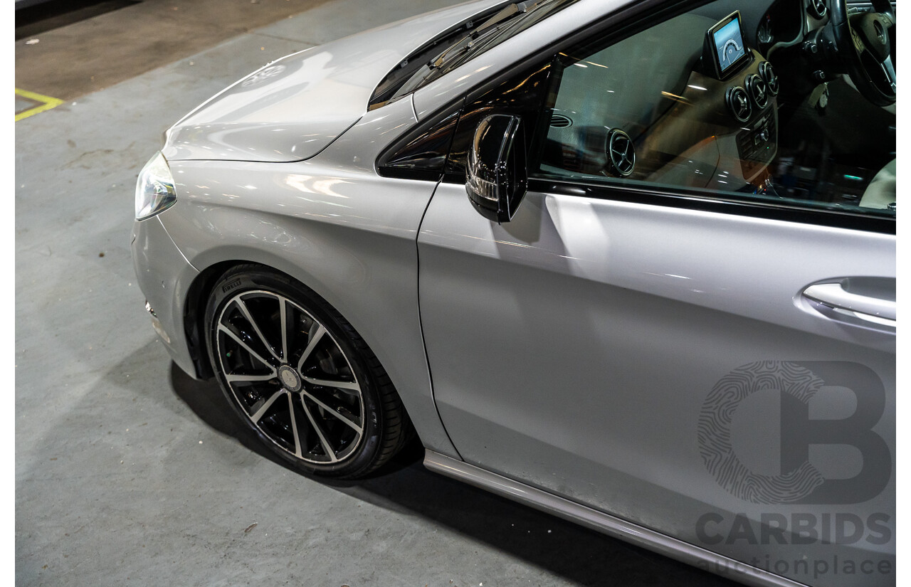 12/2012 Mercedes Benz B250 BE 246 MY13 5d Hatchback Polar Silver Metallic Turbo 2.0L