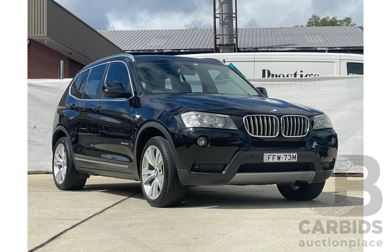 09/2012 Bmw X3 xDRIVE30d 4WD F25 4D Wagon Black 3.0L