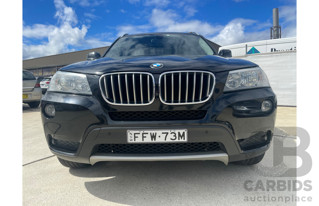 09/2012 Bmw X3 xDRIVE30d 4WD F25 4D Wagon Black 3.0L